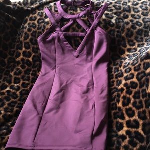 Lightly worn purple criss cross dress